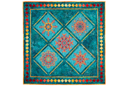 Print your kaleidoscope designs onto inkjet fabric to make stunning kaleidoscope quilt blocks.